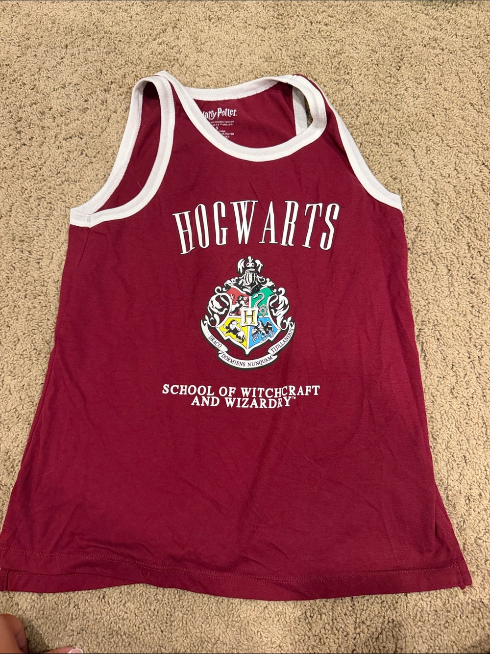Warner Bros. Hogwarts Maroon Tank Top